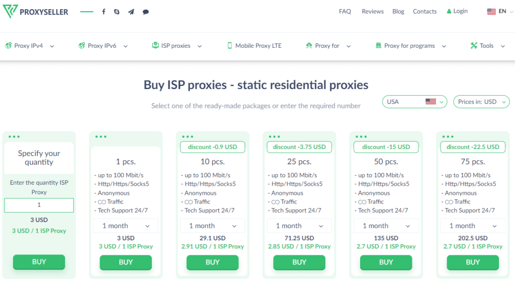 Proxy-Seller static residential proxies