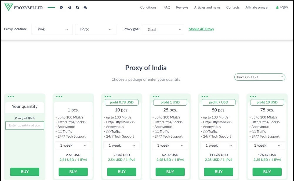 Proxy-Seller for india proxy