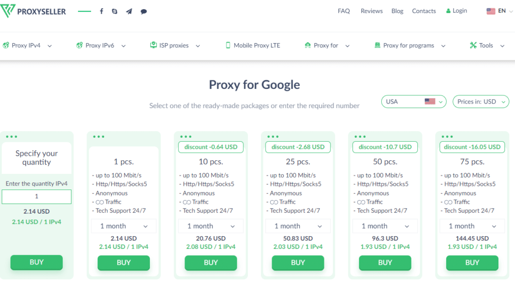 Proxy-Seller Proxy for Google