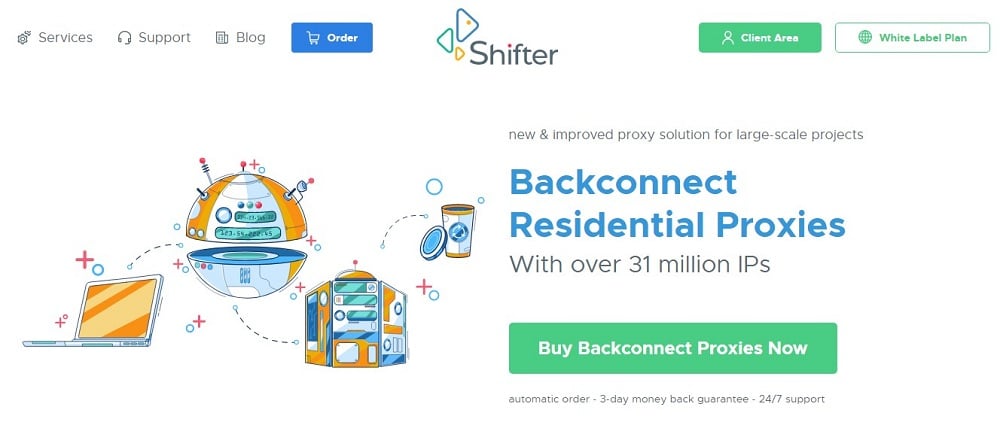 Shifter Residential Proxy Home Page