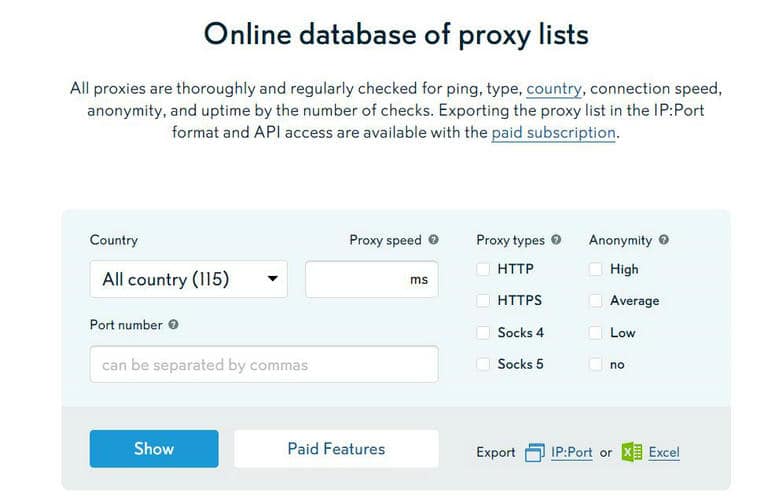 Hidemy.name proxy list