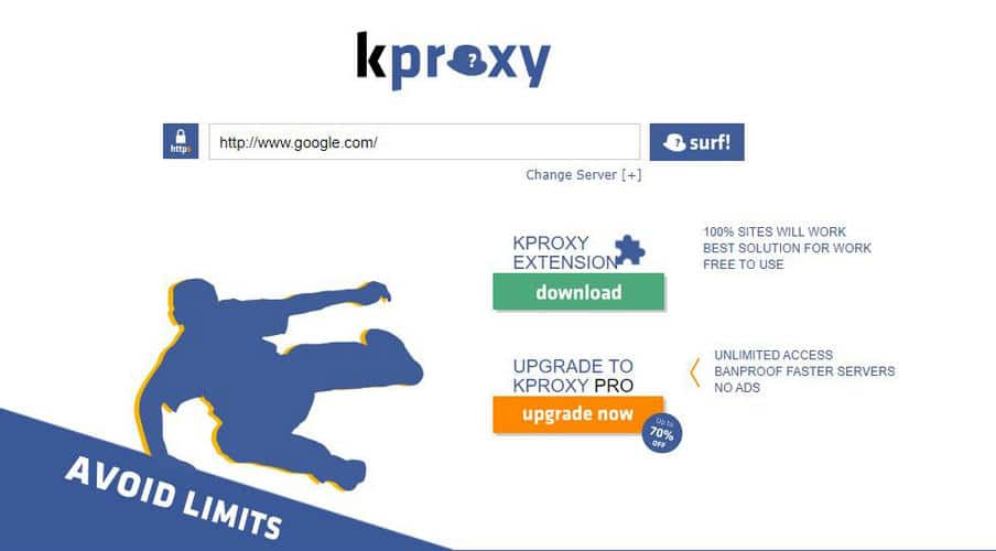 KProxy web proxy