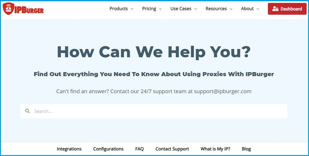 Customer care Support for IPBurger