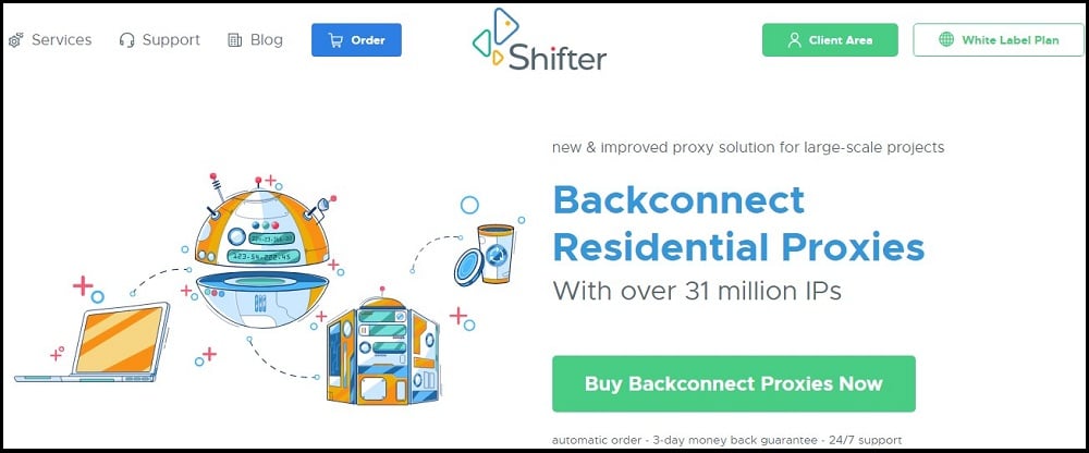 Shifter Residential Homepage overview