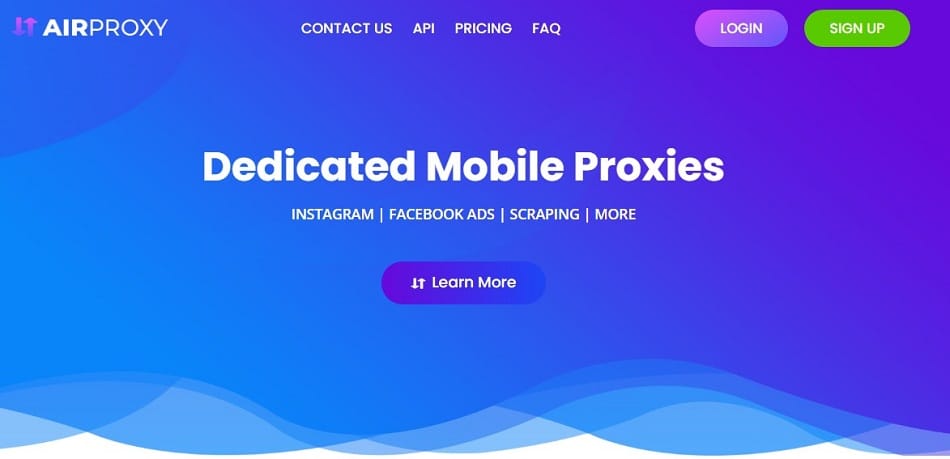 Airproxy homepage