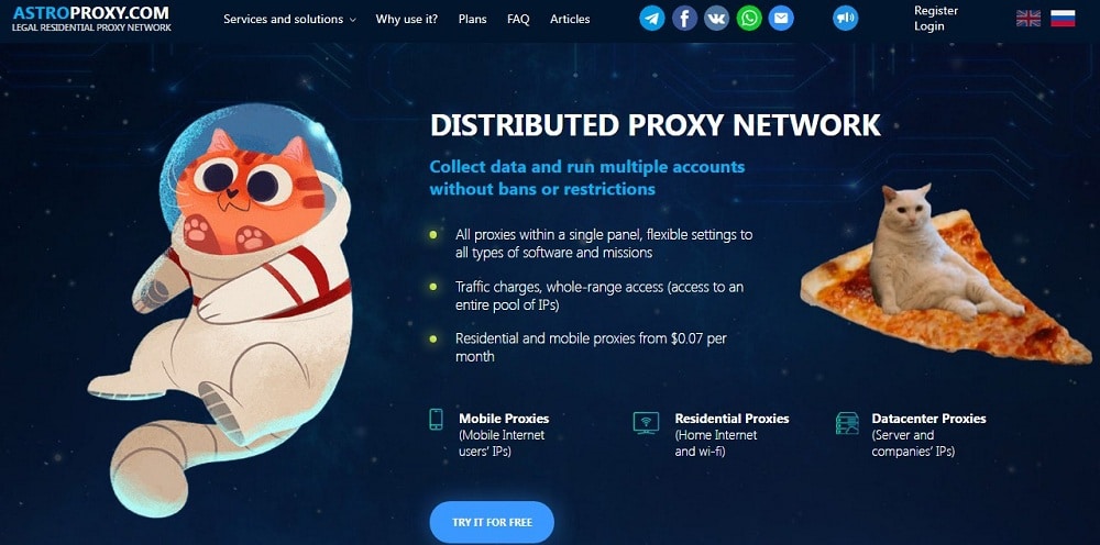 AstroProxies for Mobile Proxy