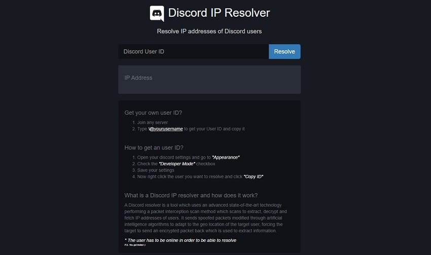 Discord IP resolver