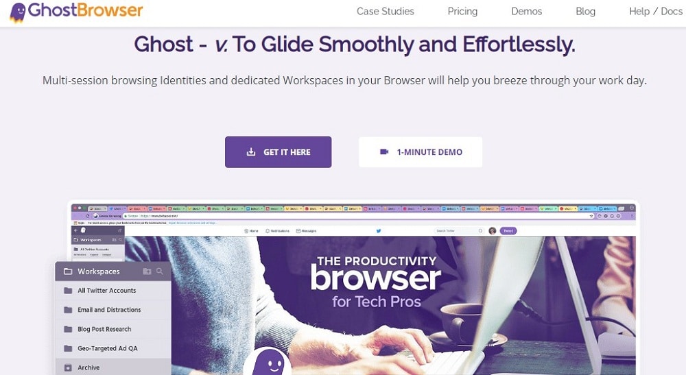 Ghost Browser Homepage