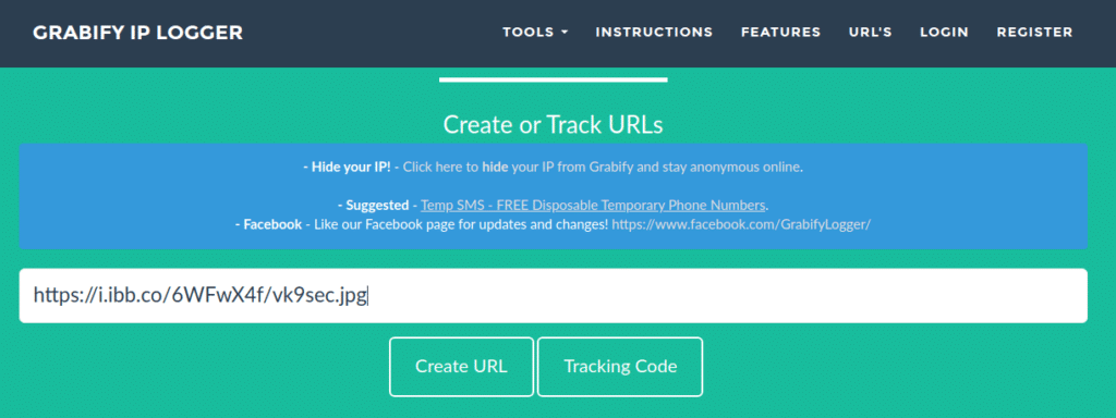 Grabify create url with link