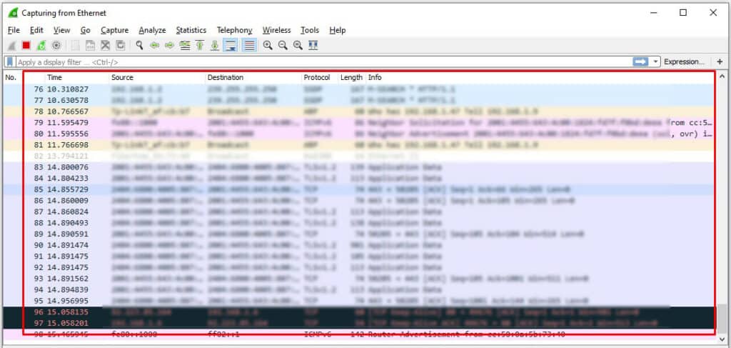 PS4 Wireshark ip trace