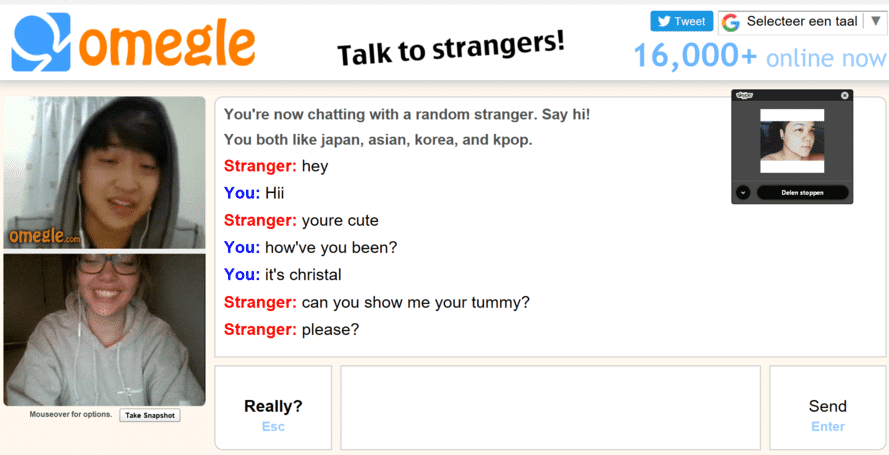 link to the omegle user
