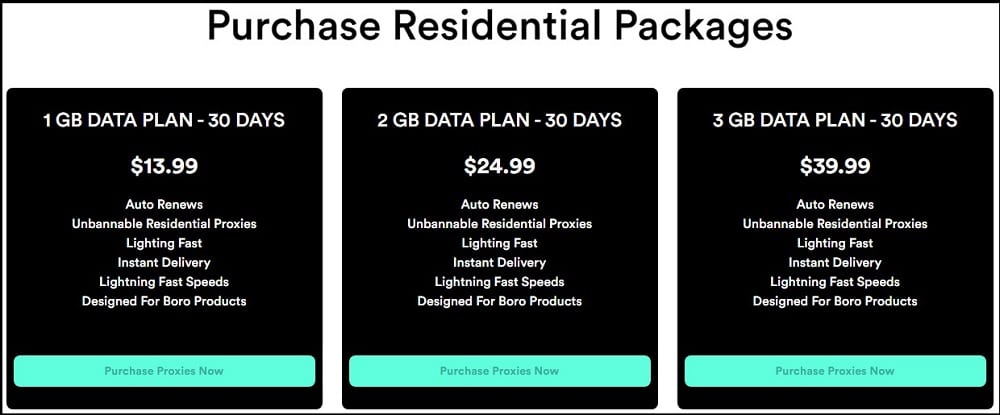 Boro Inc Residential pack details