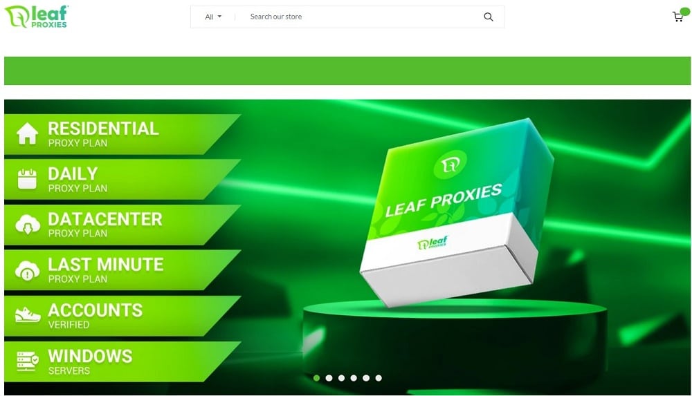 Leaf Proxies Homepage