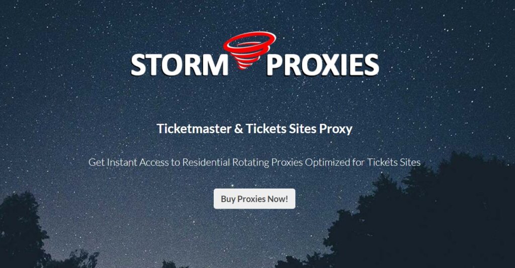 Storm Proxies for ticketmaster