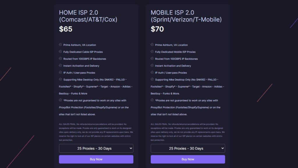 Hex proxy ISP Plan