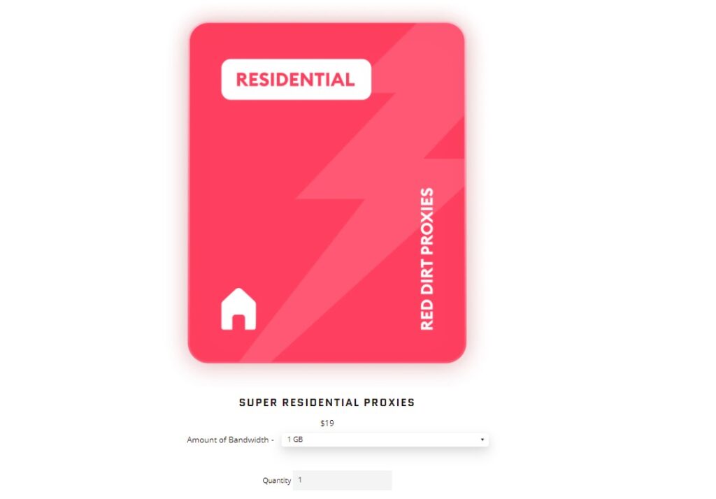 Red Dirt Residential Proxies Pricing