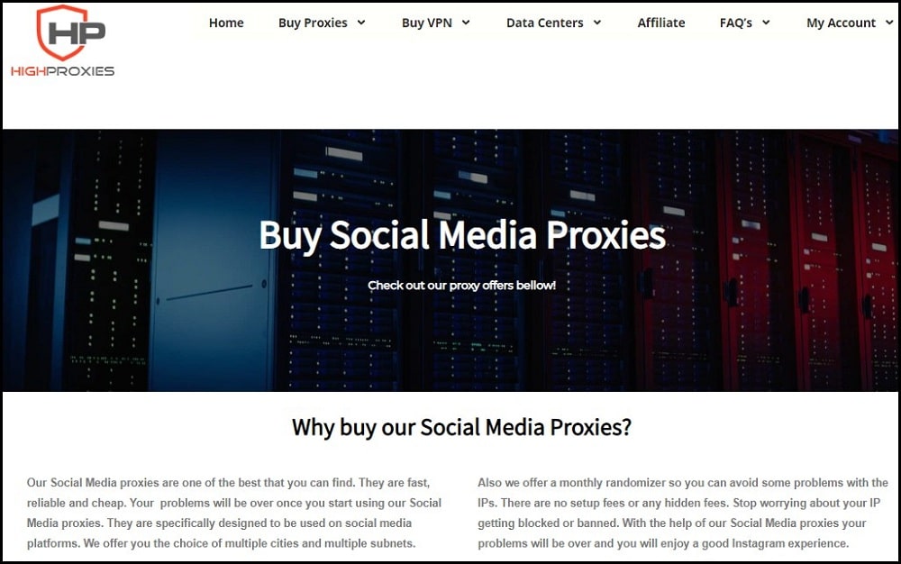 High Proxies Homepages
