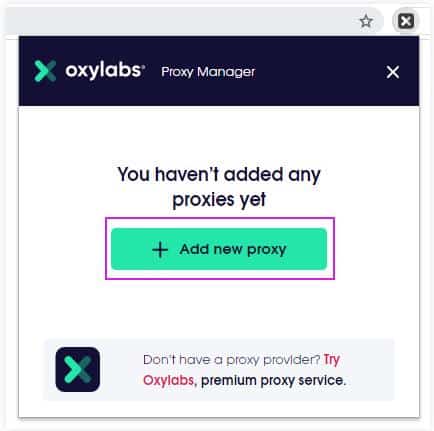 OxyLabs Add new proxy