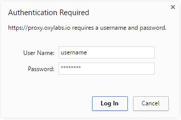 OxyLabs Proxy Authentication Required