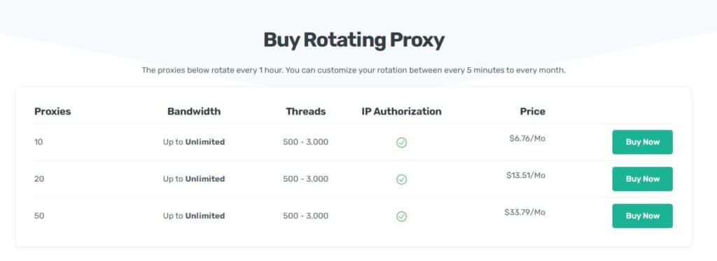 webshare Rotating Proxy