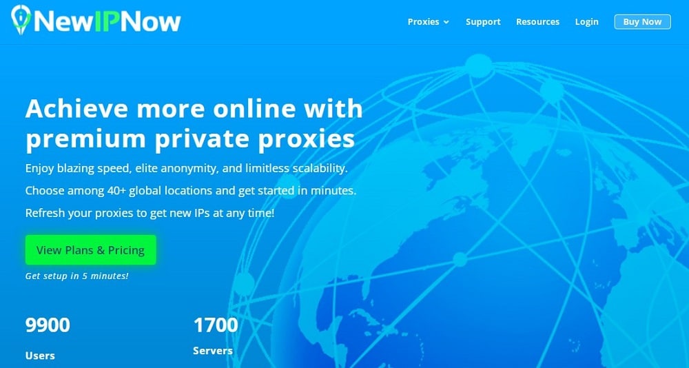 NewIPNow Proxies Homepage