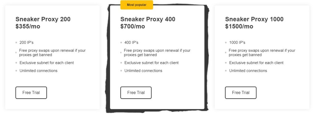 PrivateProxy.Me sneaker proxies price