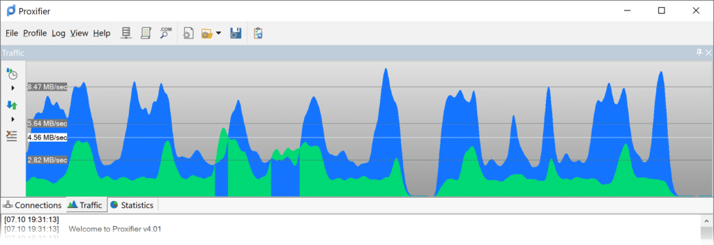 proxifier Transparent and real-time usage