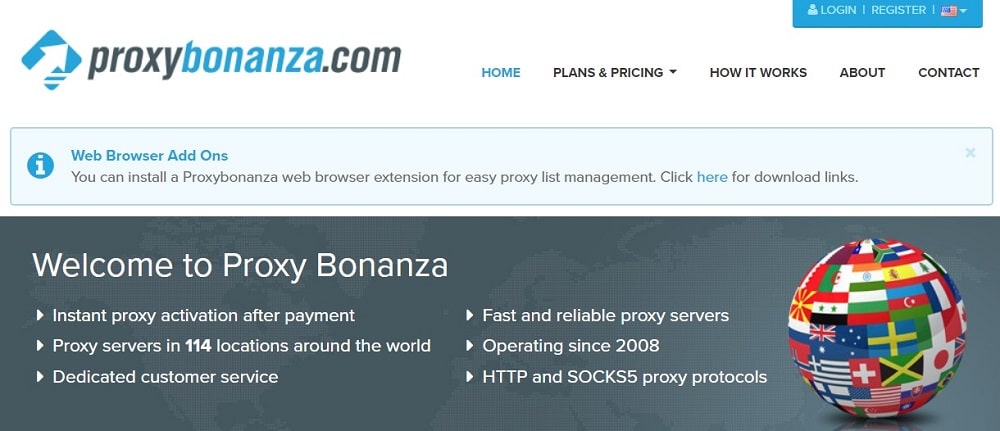 Proxybonanza Homepage