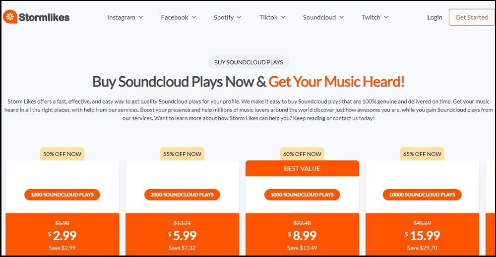 Stormlikes SoundCloud Service Overview