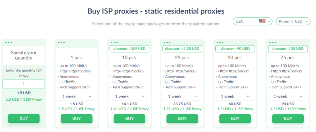 Proxy-seller ISP Proxies