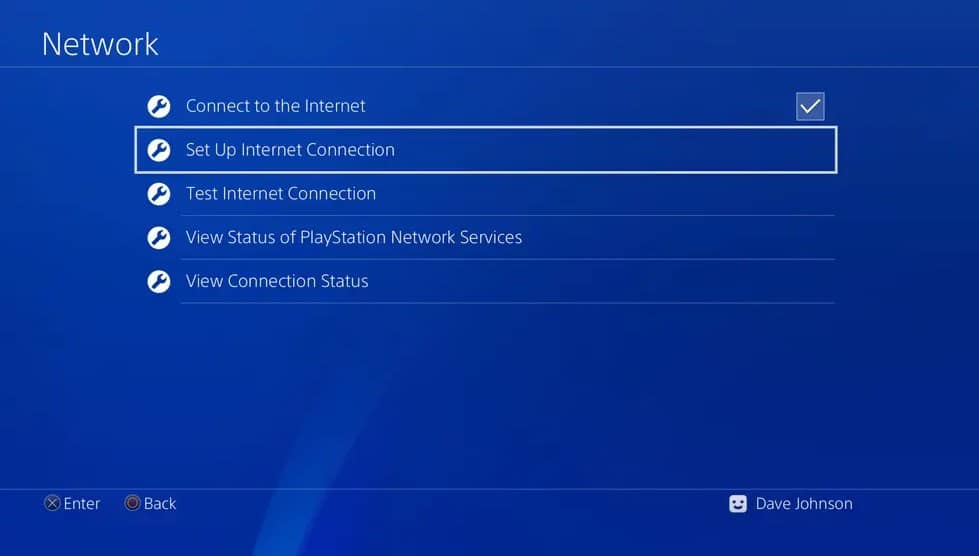 PS4 internet connection