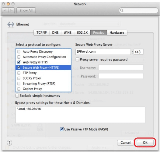 Setup a Proxy on Chrome for Mac1